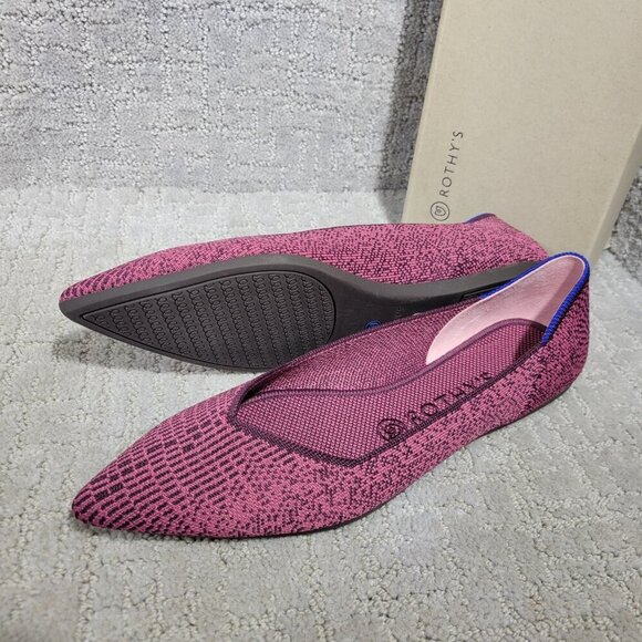 Rothys The Point Women's Size 9 US Fig Phyton Pointed Toe Slip on Flats Shoes - Picture 14 of 14